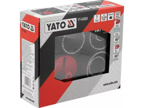 YATO sada wolfrámových kruhových píl 33–83 mm, 7 ks (YT-43920)