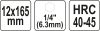 YATO HEX 1/4 vrták do dreva 12x165 mm (YT-44681)