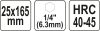 YATO 4-PLÁŠŤOVÁ VŔTAČKA DO DREVA VŔTAČKA 25MM ŠEST R (YT-44687)