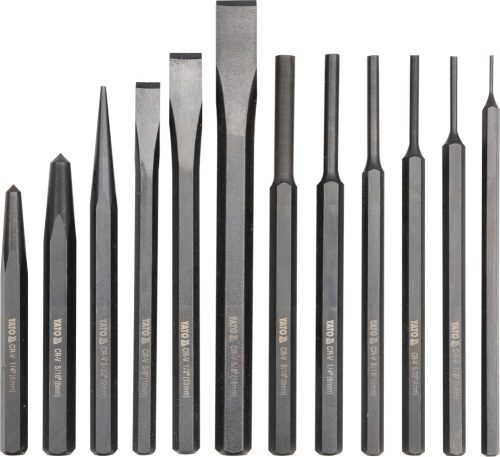 YATO Sada sekáčov, jamkovač a vyrážačov 12 ks (YT-4714)