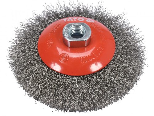 YATO Nerezová kefa na čistenie kotúčov pre uhlovú brúsku YATO Ø125 mm 12500 ot./min M14 (YT-47612)
