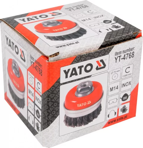 YATO Kefa drôtený čelné M14 x 75 mm INOX (YT-4768)