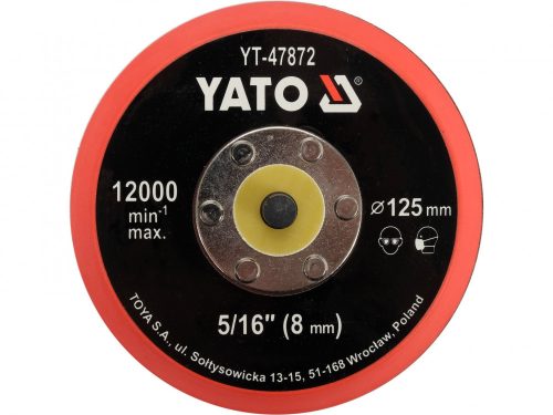 YATO Gumová brúsna hubica 125mm 5/16" 8mm so suchým zipsom (YT-47872)