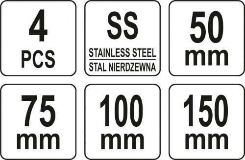 YATO ŠPACHTLE NEREZOVÉ ŽABKY S DRŽADLAMI 2K. KPL. 4 KS (YT-52790)