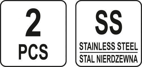 YATO Nerezové škrabky YATO v tvare L 235 x 40 x 40 mm a 170 x 32 x 25 mm 2,5 mm 2 ks (YT-52860)