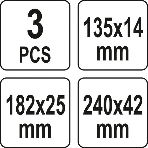 YATO Škrabky 135x14mm, 182x25mm, 240x42mm, 3ks (YT-52863)