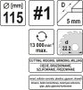 YATO Rotačný rašple Pilková 115 mm typ 1 (YT-59171)