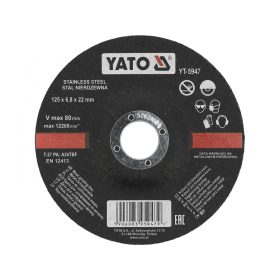   YATO brúsny kotúč z nehrdzavejúcej ocele – konvexný – 125 x 6,8 mm (YT-5947)
