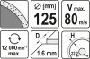 YATO Diamantový rezací kotúč 125 x 1,6 x 10 x 22,2 mm súvislý (YT-59952)