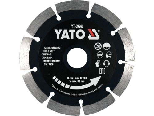 YATO Diamantový rezací kotúč 125x2,0x22,2 (YT-59962)