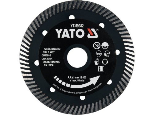 YATO Diamantový rezací kotúč "TURBO" 125 mm(YT-59982)