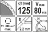 YATO Kotúč diamantový 125 x 22,2 x 2,2 mm hladký (YT-6013)