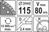 YATO Kotúč diamantový 115 x 22,2 x 2,4 mm turbo (YT-6022)