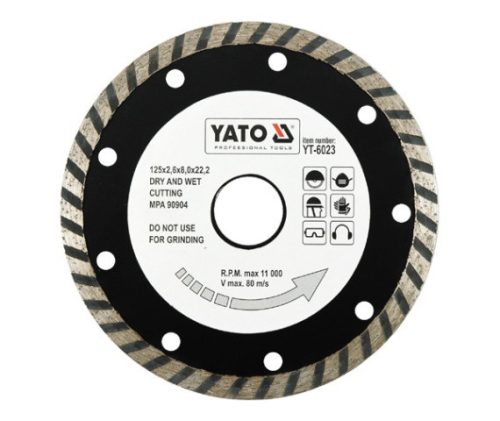 YATO Kotúč diamantový 125 x 22,2 x 2,6 mm turbo (YT-6023)