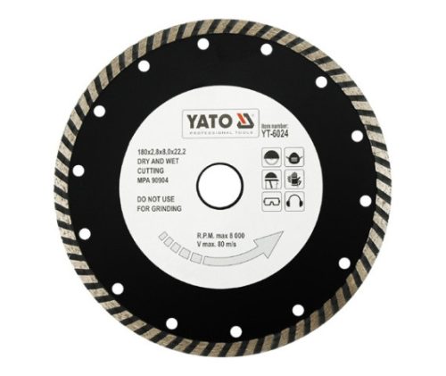 YATO Kotúč diamantový 180 x 22,2 x 2,8 mm turbo (YT-6024)