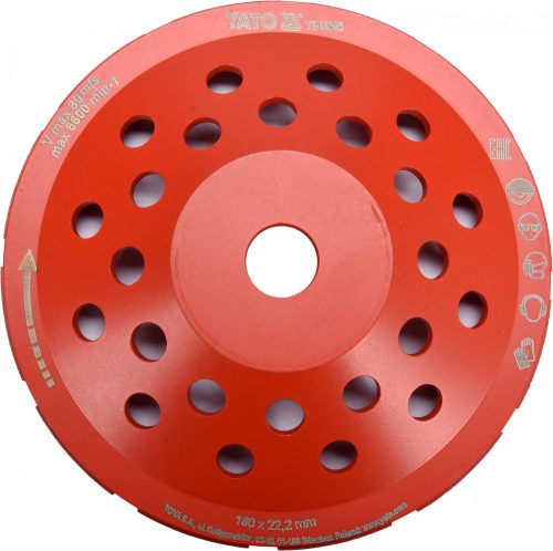 YATO DIAMANTOVY KOTÚČ NA BRÚSENIE BETONE 180MM ZÁVIT M14 (YT-60323)