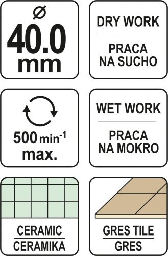 YATO diamantový vrták na dlaždice 40 mm (YT-60431)