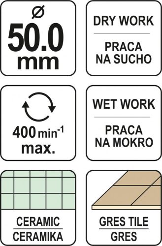 YATO diamantový vrták na dlaždice 50 mm (YT-60432)