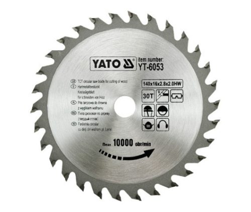 YATO Pílový kotúč na drevo 140 x 16 x 2,8 x 2 mm 30 zubov RPM až 10000 1/min. (YT-6053)