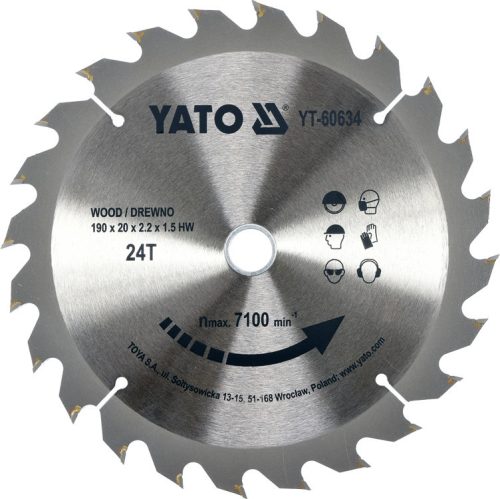 YATO VIDLICOVÝ KOTÚČ NA DREVO 190X20TX30MM (YT-60634)