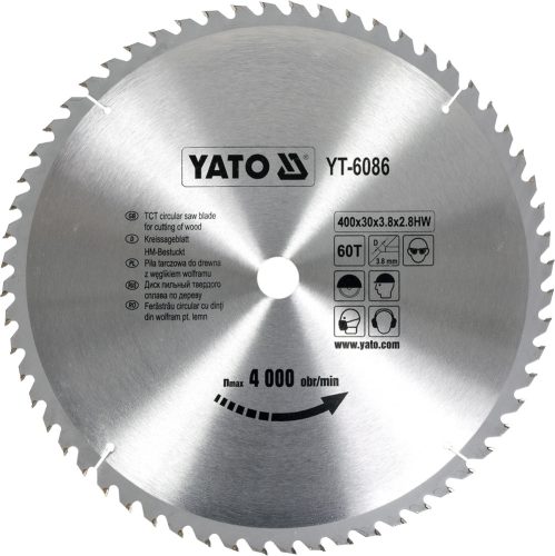 YATO Kotúč na drevo 400 x 30 mm 60Z (YT-6086)