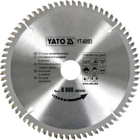 YATO TCT KOTUČ PRE HLINÍK 210X72TX30 MM (YT-6093)