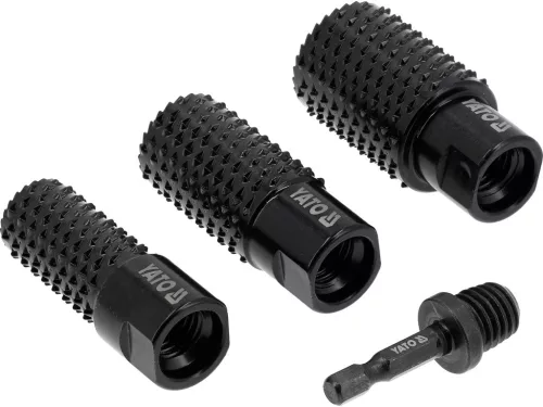 YATO sada rotačných fréz do dreva so závitom M14 a HEX adaptérom – Ø20, 25, 30 mm (YT-61775)