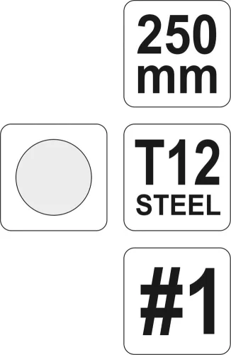 YATO Pilník zámočnícky kruhový #1 250 mm (YT-6227)