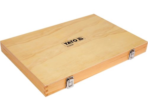 YATO Sústružnícke nože na drevo – HSS 4341, sada v drevenom puzdre (YT-62780)