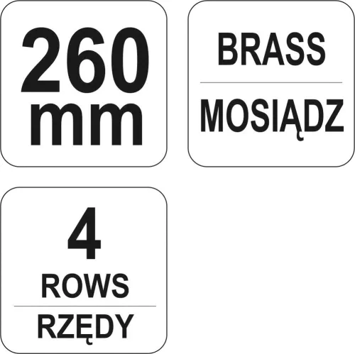 YATO Kefa drôtený ručné 260 mm mosadz (YT-6344)