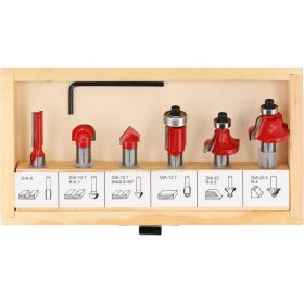 YATO SADA 6 DREVOOBRÁBACÍCH FRÉZ, DRŽIEK 8 MM (YT-68001)