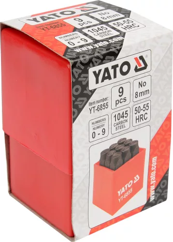 YATO Razidlá číselná 8 mm 9 ks 0-9 (YT-6855)