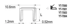 YATO Spona do zošívačky 10 x 10,6 mm 1000 ks (YT-7024)