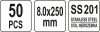 YATO NEREZOVÉ STE KABELOVÉ SPOJKY 8,0X250MM 50KS (YT-70581)