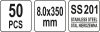 YATO NEREZOVÉ STE KABELOVÉ SPOJKY 8,0X350MM 50KS (YT-70583)