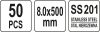 YATO NEREZOVÉ STE KABELOVÉ SPOJKY 8,0X500MM 50KS (YT-70586)