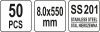 YATO NEREZOVÉ STE KABELOVÉ SPOJKY 8,0X550MM 50KS (YT-70587)
