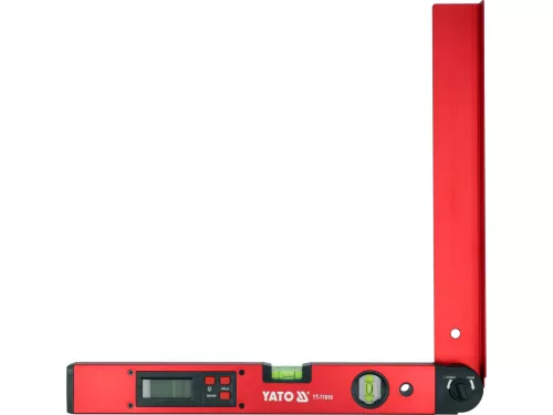 YATO elektronický digitálny uhlomer s vodováhou 400 mm, LCD displej (YT-71010)