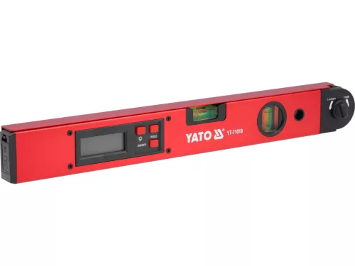 YATO elektronický digitálny uhlomer s vodováhou 400 mm, LCD displej (YT-71010)