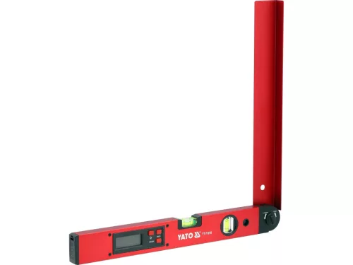 YATO elektronický digitálny uhlomer s vodováhou 400 mm, LCD displej (YT-71010)