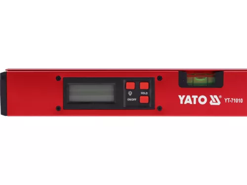 YATO elektronický digitálny uhlomer s vodováhou 400 mm, LCD displej (YT-71010)
