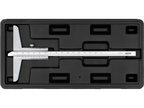 YATO hĺbkové posuvné meradlo 150 mm, rozsah 0–150 mm, nóniové vyhotovenie (YT-72240)