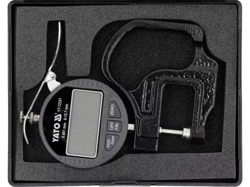 YATO digitálny hrúbkaMÉRO TÁBLÁVAL 12,7 MM / 0,001 MM (YT-72321)