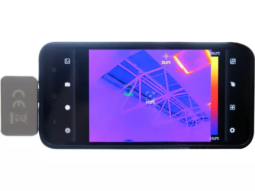YATO Termokamera pre smartfóny, rozlíšenie 256 × 192 px (512 × 384), 25 Hz, USB-C (YT-72930)