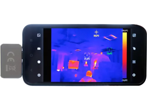 YATO Termokamera pre smartfóny, rozlíšenie 256 × 192 px (512 × 384), 25 Hz, USB-C (YT-72930)