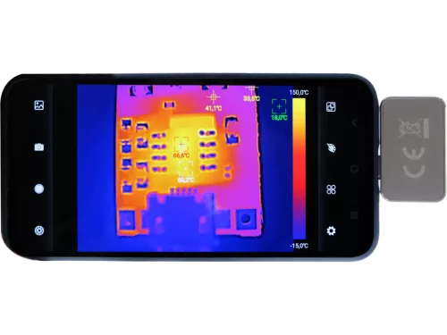 YATO Termokamera pre smartfóny, rozlíšenie 256 × 192 px (512 × 384), 25 Hz, USB-C + makro (YT-72931)