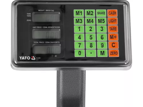 YATO elektronická plošinová váha 150 kg / 50 g, plocha 300 × 400 mm (YT-73280)