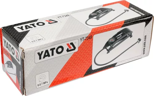 YATO Nožná pumpa s manometrom, kovová 0,7MPa (YT-7349)