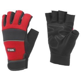   YATO Pracovné rukavice s otvorenými prstami YATO umelá koža + syntetika veľkosť 9 (YT-74661)