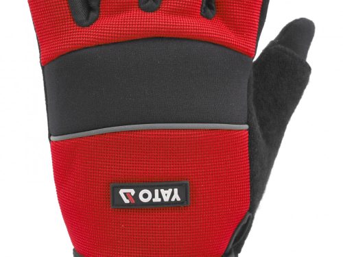 YATO Pracovné rukavice s otvorenými prstami YATO umelá koža + syntetika veľkosť 9 (YT-74661)